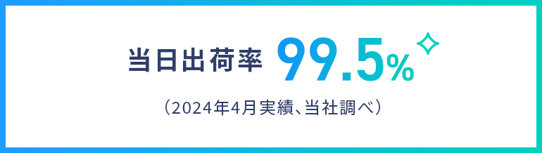 当日出荷率93.3%